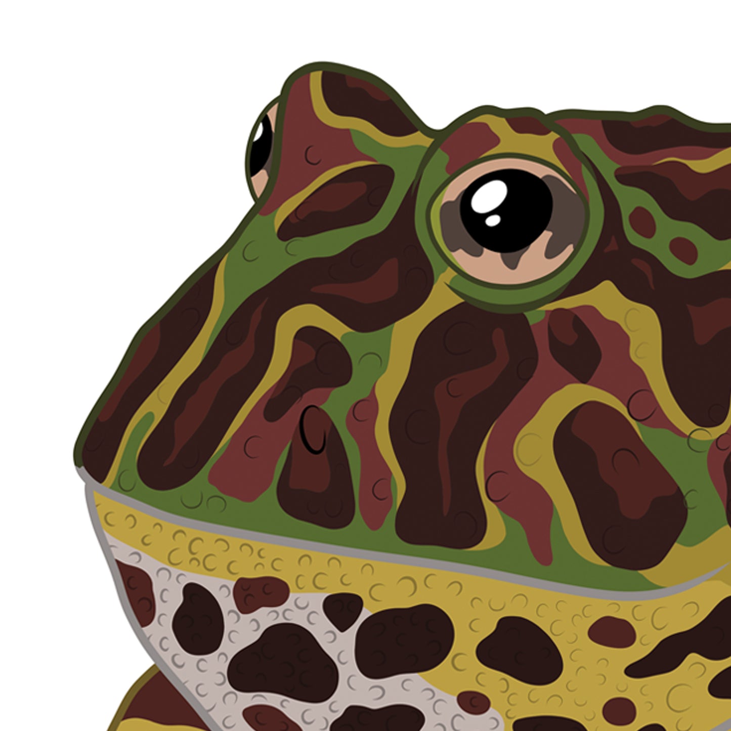 Pacman Frog Heavy Weight Art Print