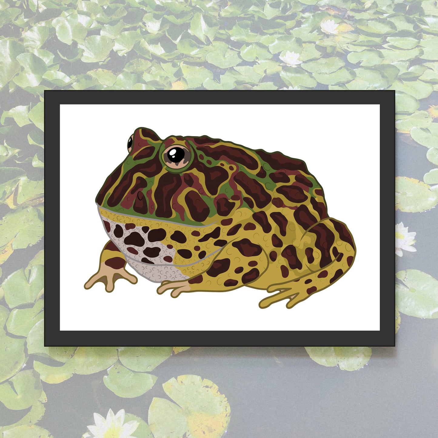 Pacman Frog Heavy Weight Art Print